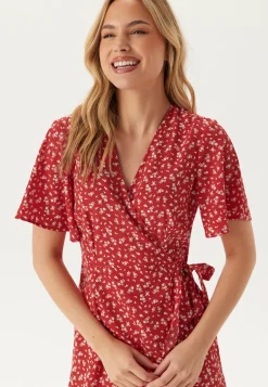 BUBBLEROOM Kukkakuosiset Ja Kuviolliset Mekot|Kietaisumekot*Midi Butterfly Wrap Dress