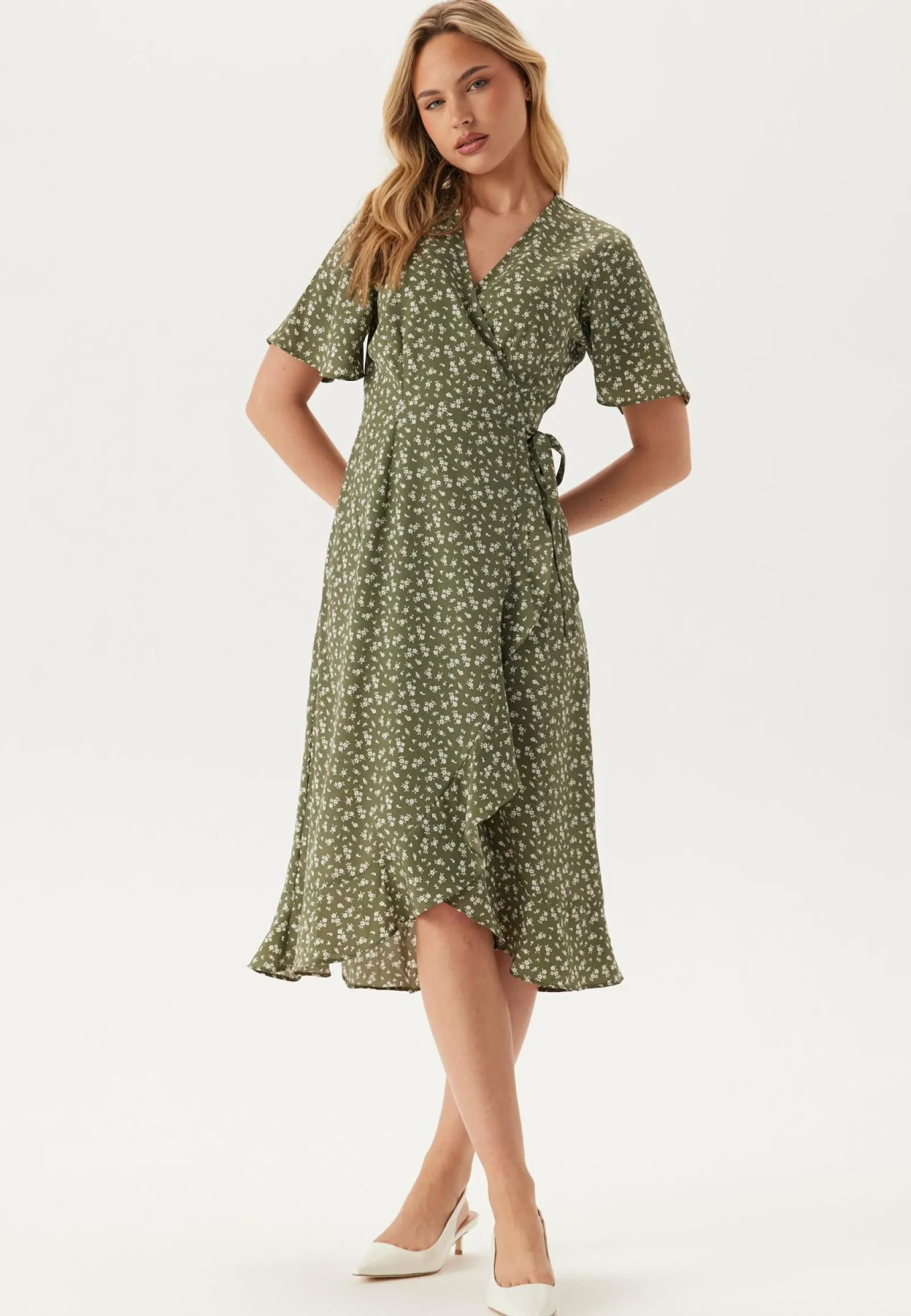 BUBBLEROOM Kukkakuosiset Ja Kuviolliset Mekot|Kietaisumekot*Midi Butterfly Wrap Dress