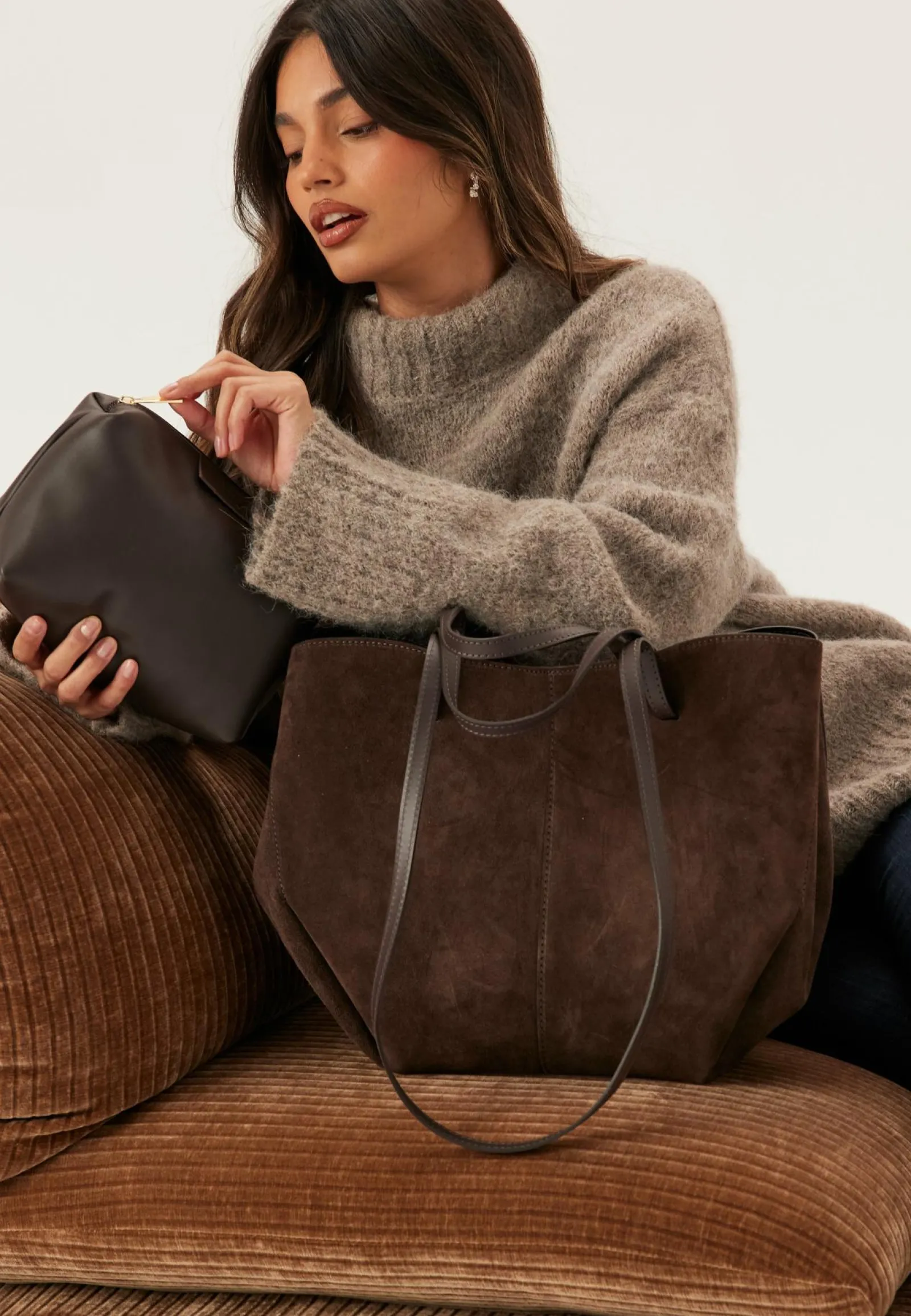 Latalia Aidon Nahan Laukut|Shopper-Laukut*Nola XL Suede Handbag