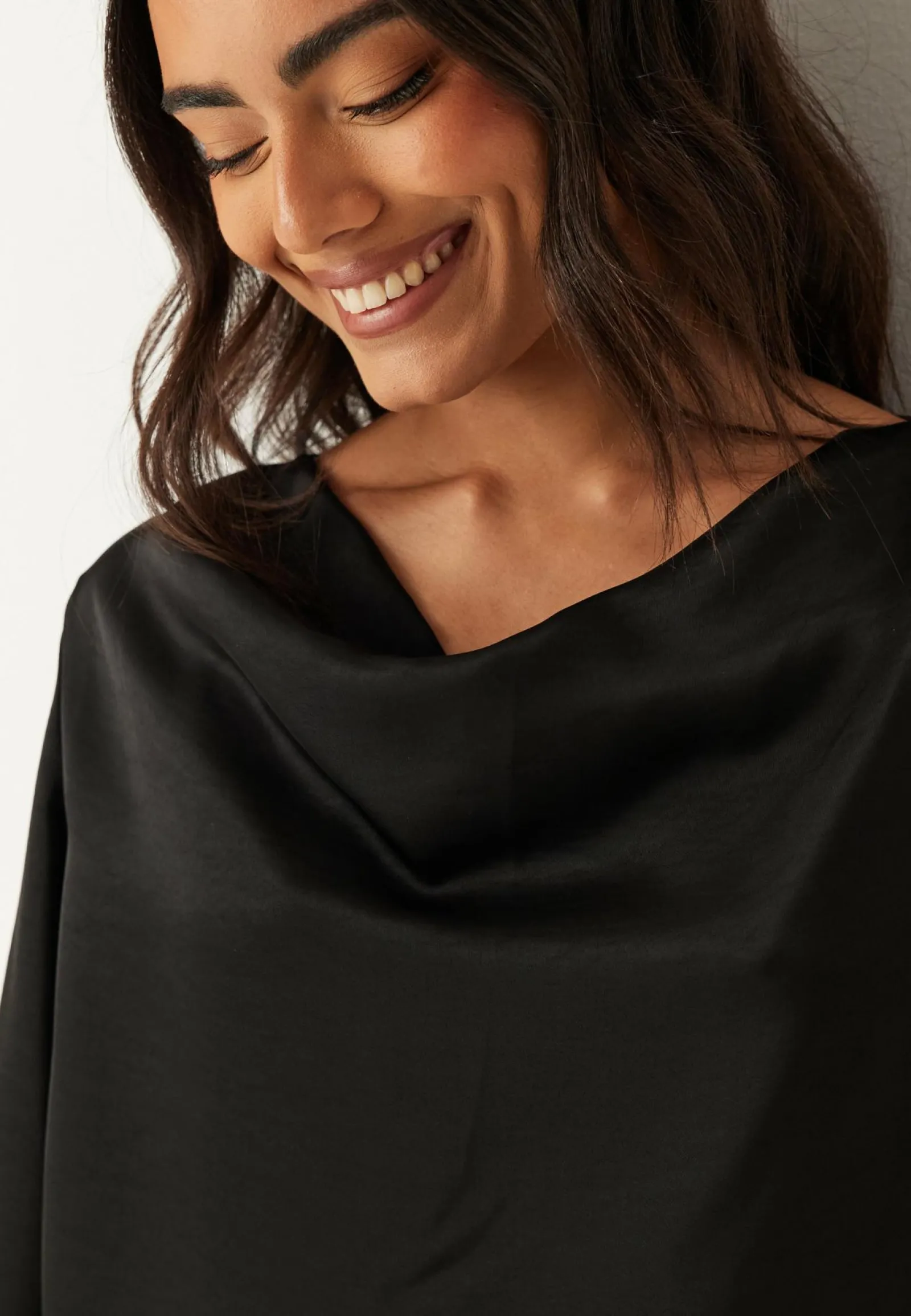 Object Collectors Item Yksiväriset Puserot Ja Paidat|Tunikat Ja Puserot*Objchilli L/S RE WATERFALL TOP