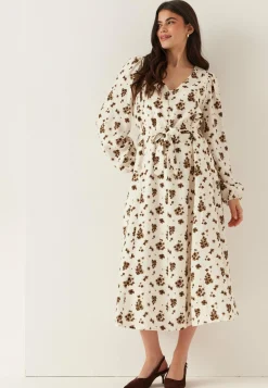 Object Collectors Item Kukkakuosiset Ja Kuviolliset Mekot|Paitamekot*Objkristi 3/4 RE LONG SHIRT DR