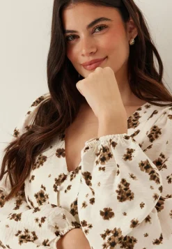 Object Collectors Item Kukkakuosiset Ja Kuviolliset Mekot|Paitamekot*Objkristi 3/4 RE LONG SHIRT DR