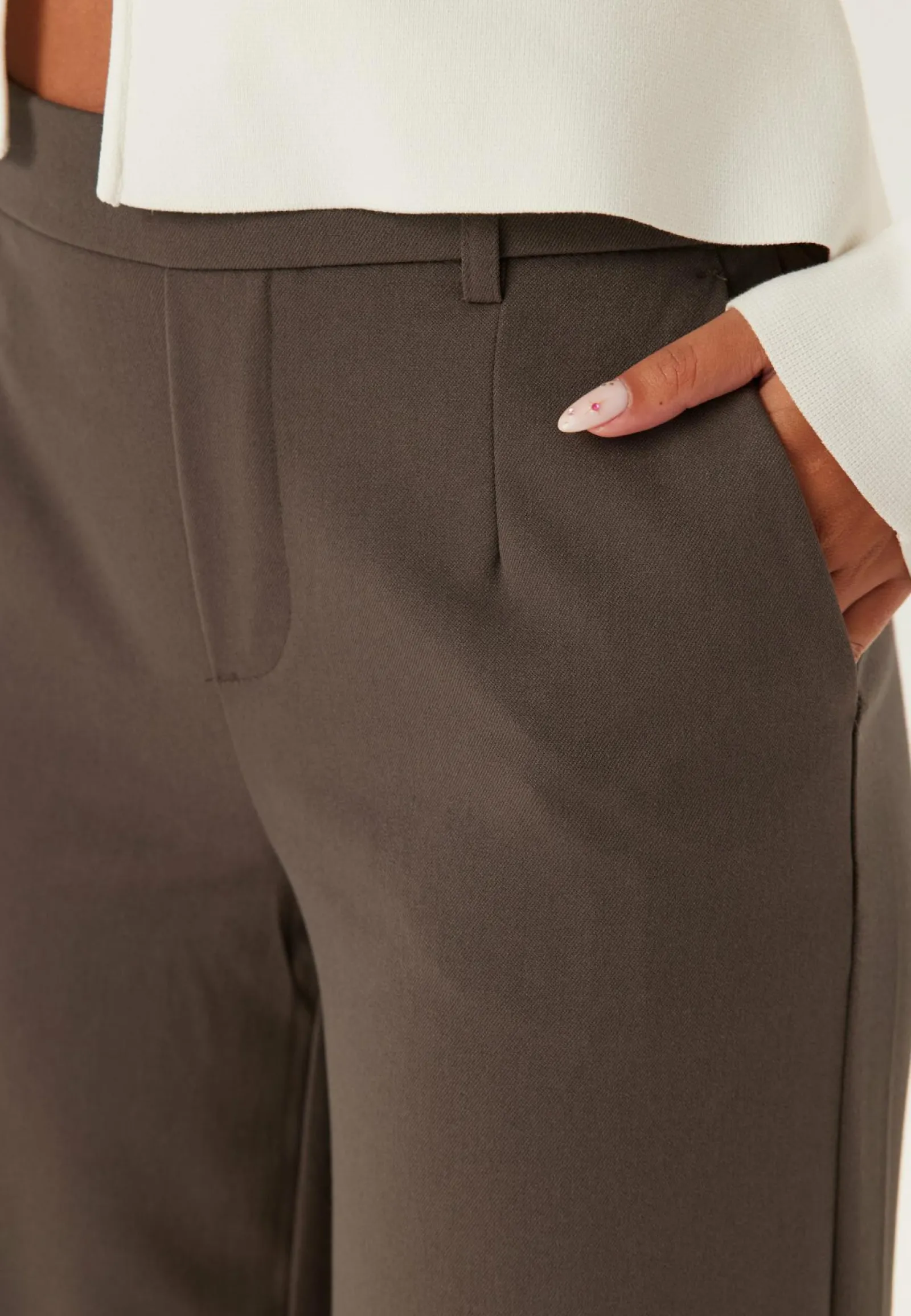 Object Collectors Item Leveälahkeiset Housut|Keskivyötäröiset Housut*Objlisa MW Wide Pant