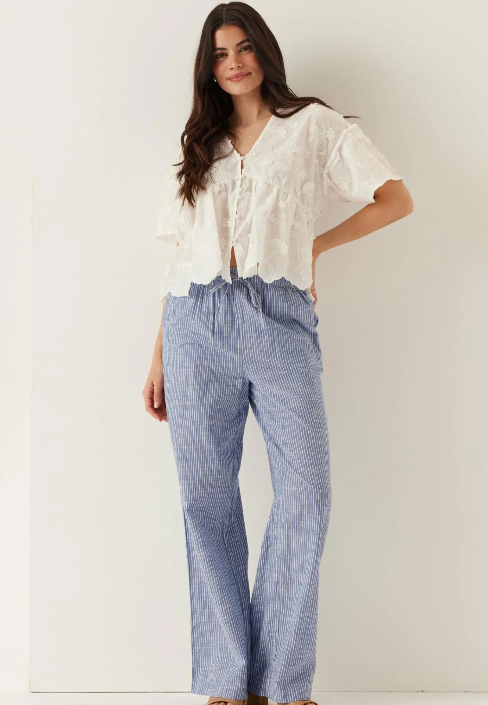 Object Collectors Item Yksiväriset Puserot Ja Paidat|Tunikat Ja Puserot*Objlora S/S RE V-NECK TOP