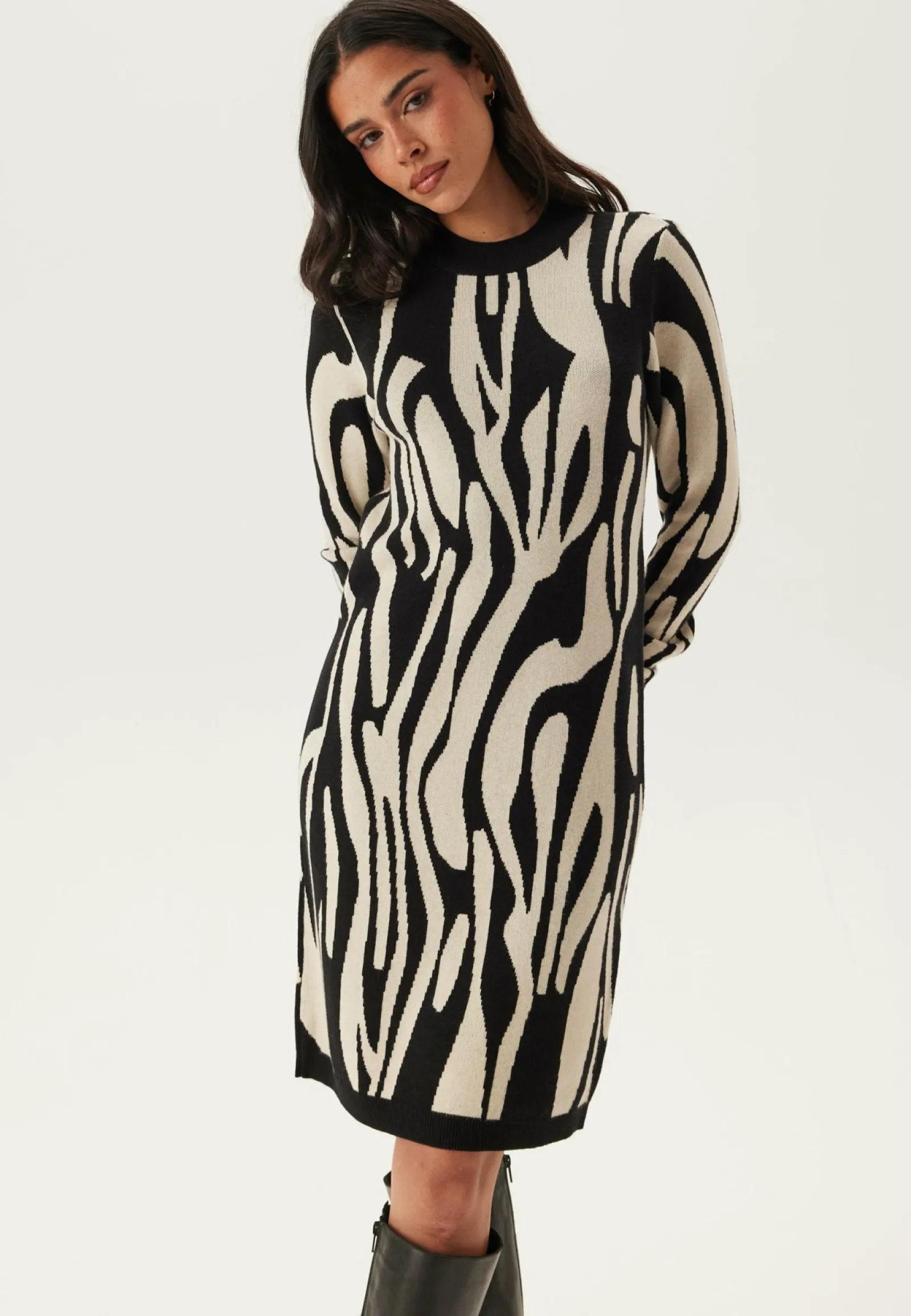 Object Collectors Item Kukkakuosiset Ja Kuviolliset Mekot|Pitkähihaiset Mekot*Objray L/S Knit Dress