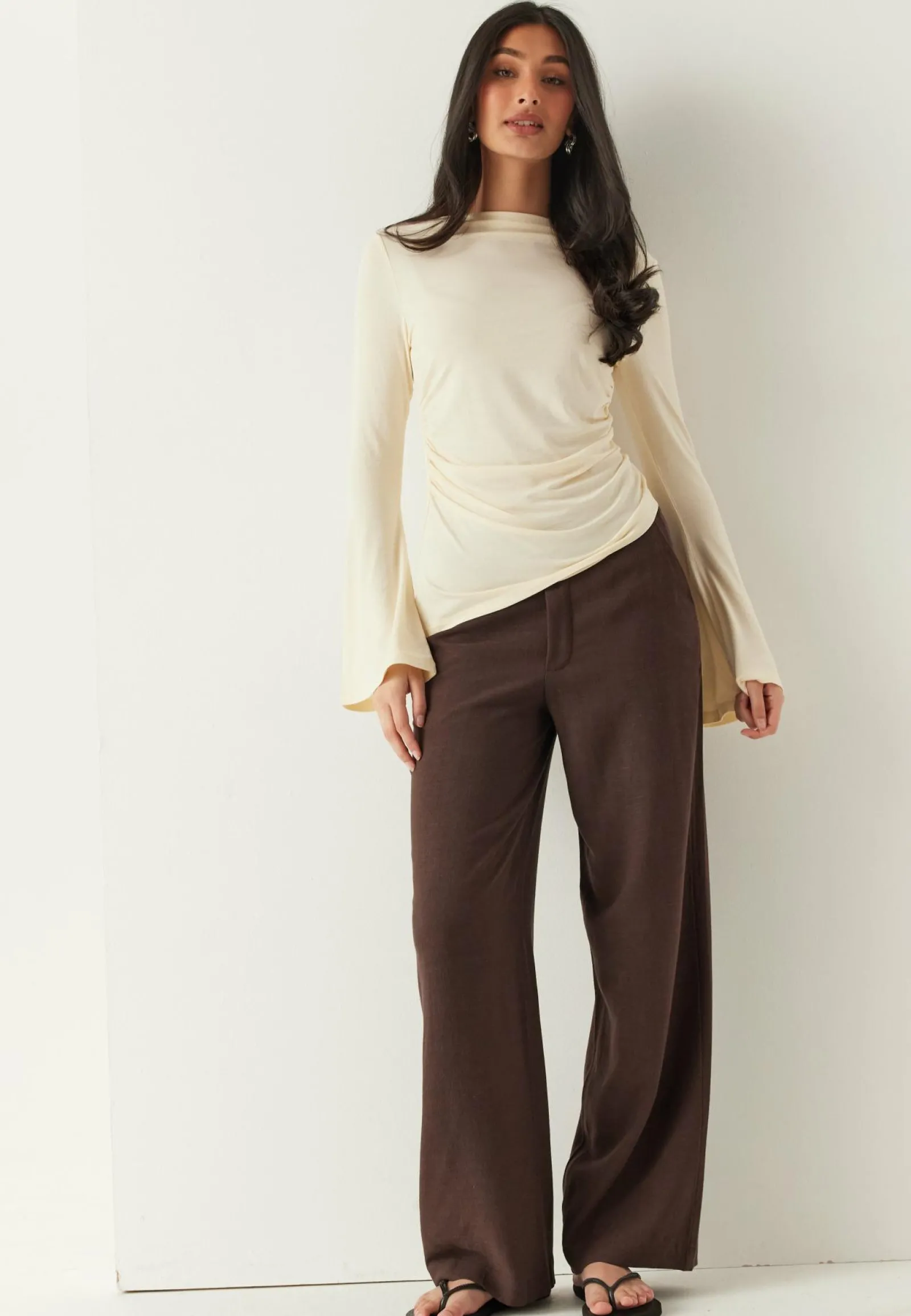 Object Collectors Item Leveälahkeiset Housut|Suorat Housut*Objsanne Aline Wide Pant