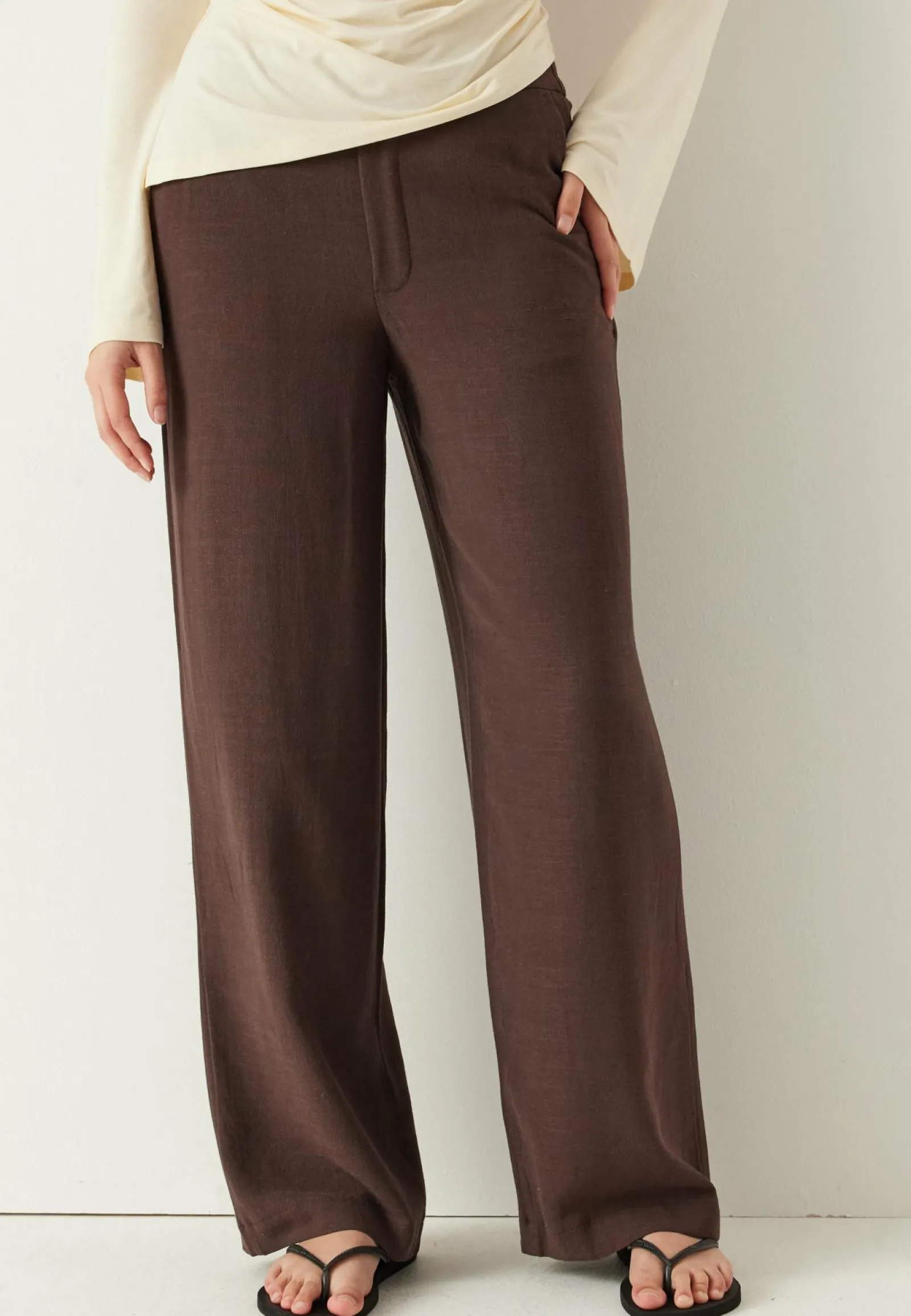 Object Collectors Item Leveälahkeiset Housut|Suorat Housut*Objsanne Aline Wide Pant