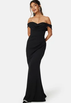 Goddiva Uudenvuoden Mekot|Vanhojentanssimekot*Off Shoulder Maxi Dress