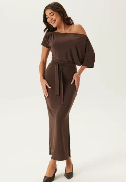 John Zack Midimekot|Trikoomekot*Off Shoulder Midaxi Dress