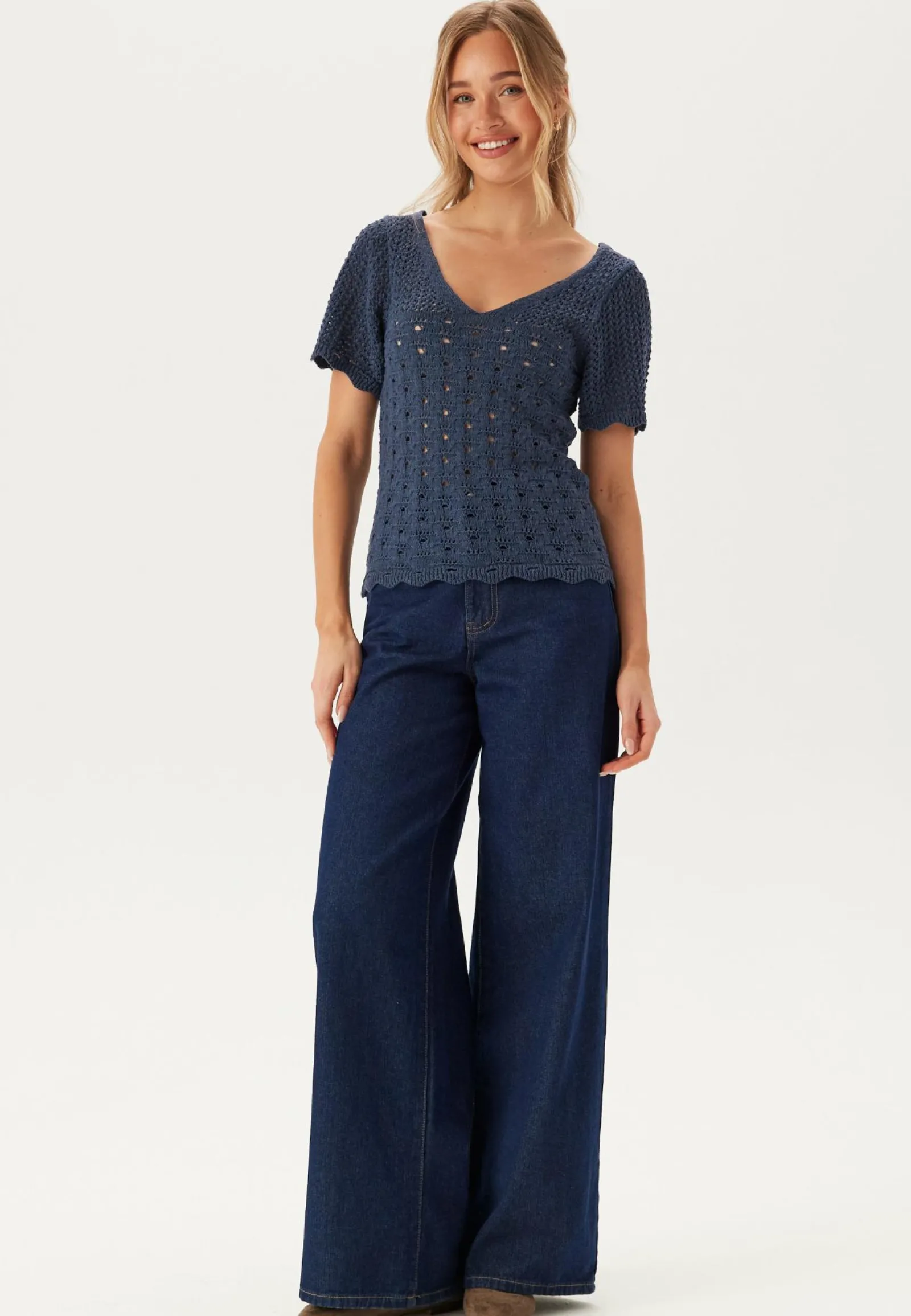 ONLY Neuletopit|Neuletopit*Onlbecca Life Ss V-neck Top Kn