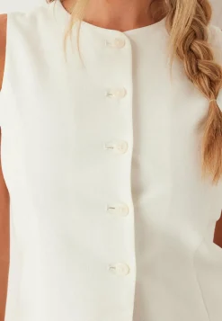 ONLY Rennot Topit*Onlgoa S/L LINEN BL WAISTCOAT