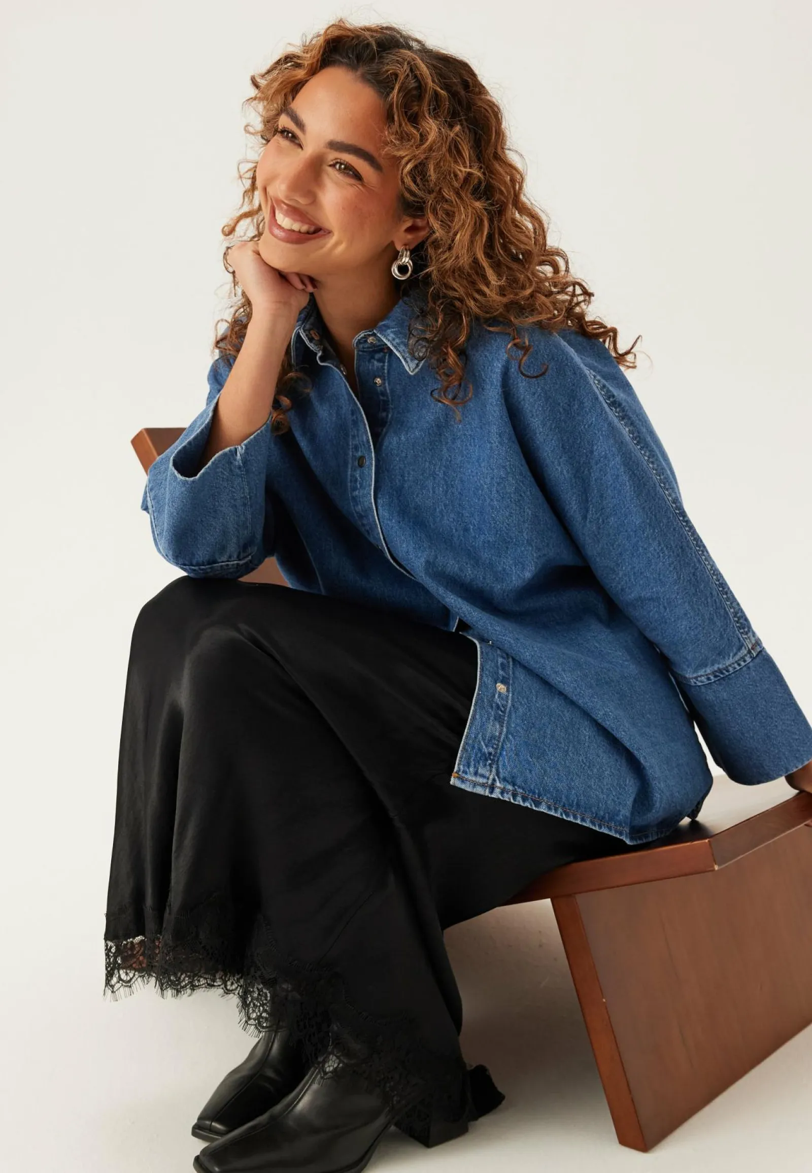 ONLY Farkkupaidat|Farkkupaita*Onlgrace 3/4 DNM SHIRT