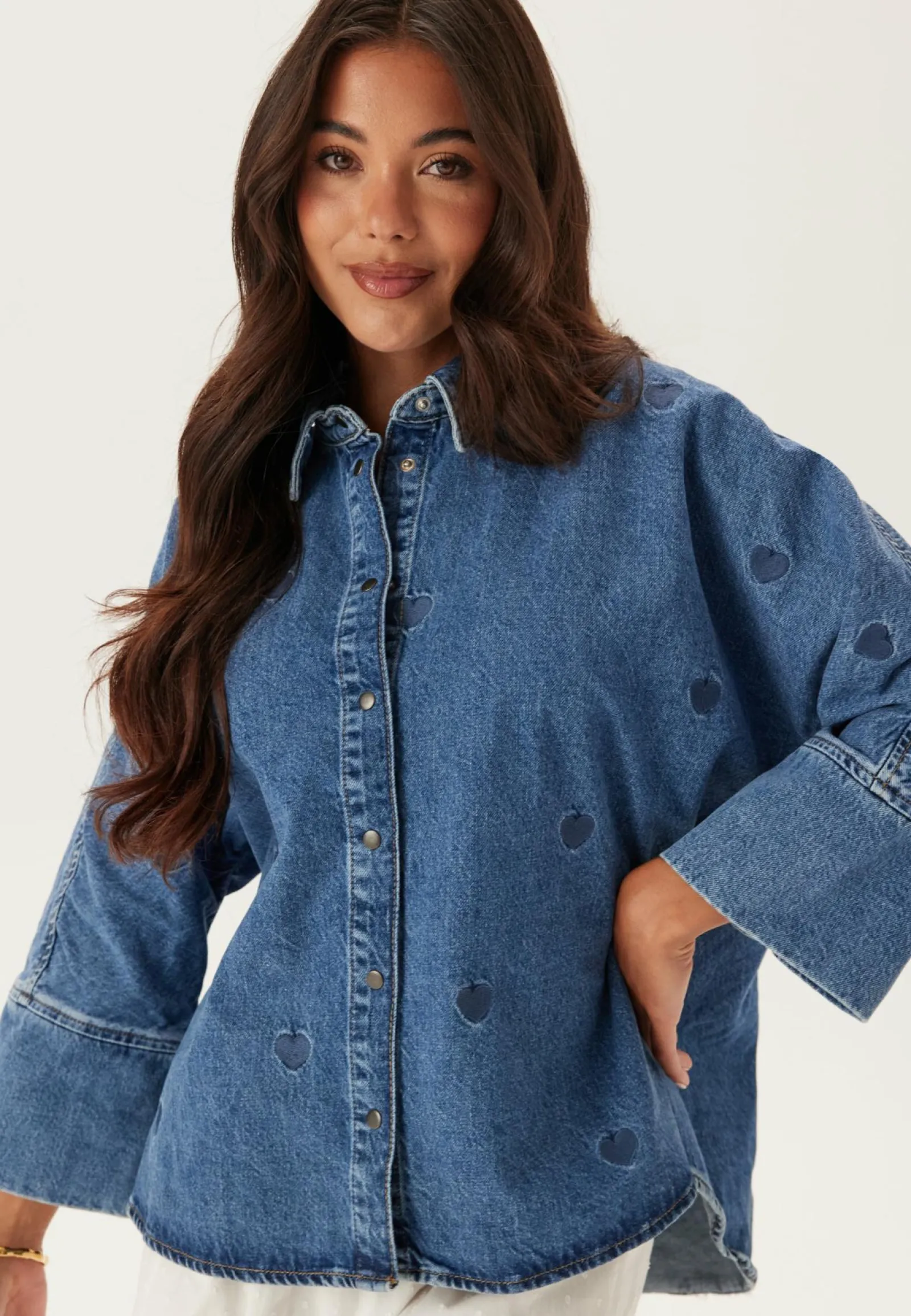 ONLY Farkkupaidat|Farkkupaita*Onlgrace 3/4 HEART EMB DNM SHI