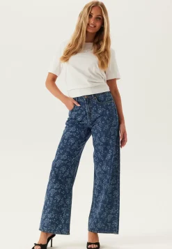 ONLY Farkut|Leveälahkeiset Farkut*Onlhope Ex Hw Wide Rose Aop Dn