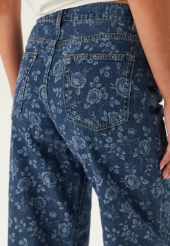 ONLY Farkut|Leveälahkeiset Farkut*Onlhope Ex Hw Wide Rose Aop Dn