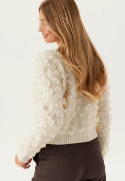 ONLY Neulepuserot|Neulotut Neulepuserot*Onlhua Life Ls Flower Detail O-neck Knit