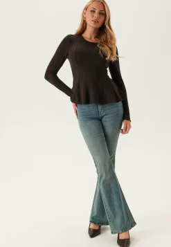 ONLY Pitkähihaiset Topit|Perustopit*Onlkenya L/S PEPLUM TOP JRS PE