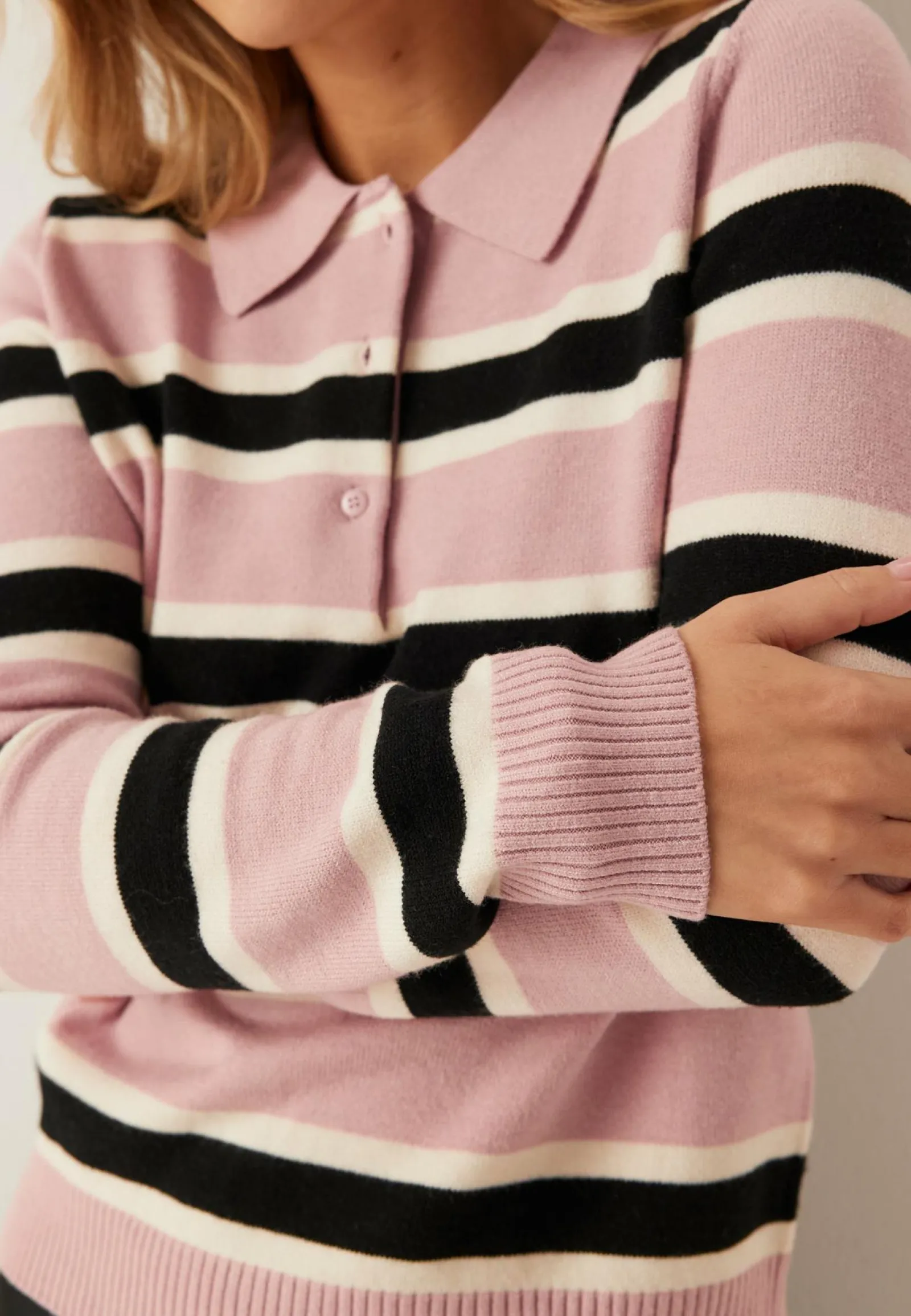 ONLY Neuletopit|Neuletopit*Onllondon Ls Stripe Polo Cc Kn