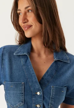 ONLY Farkkumekko*Onlmelanie S/S FITTED DRESS DN