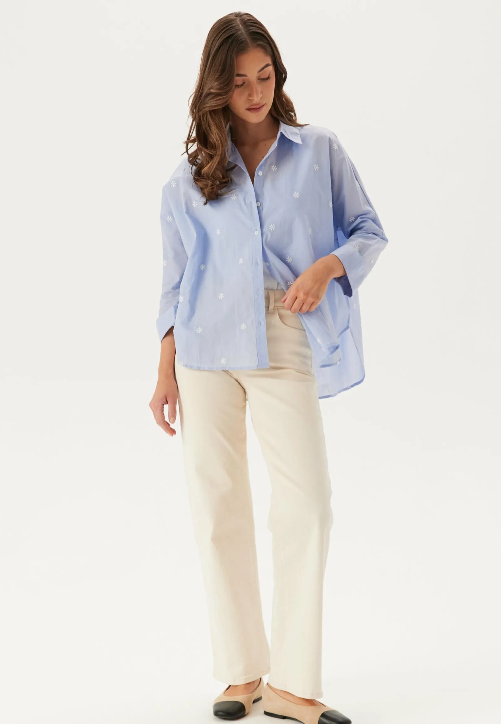 ONLY Paidat|Rennot Puserot Ja Paidat*Onlnew Lina Grace Ls Emb Shirt