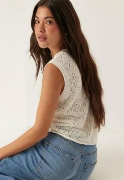 ONLY Pitsitopit|Neuletopit*Onlsunny Sl Pointelle Top Knt