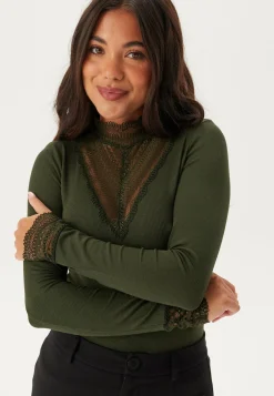 ONLY Pitkähihaiset Topit|Pitsitopit*Onltilde L/S High Neck Lace Top JRS