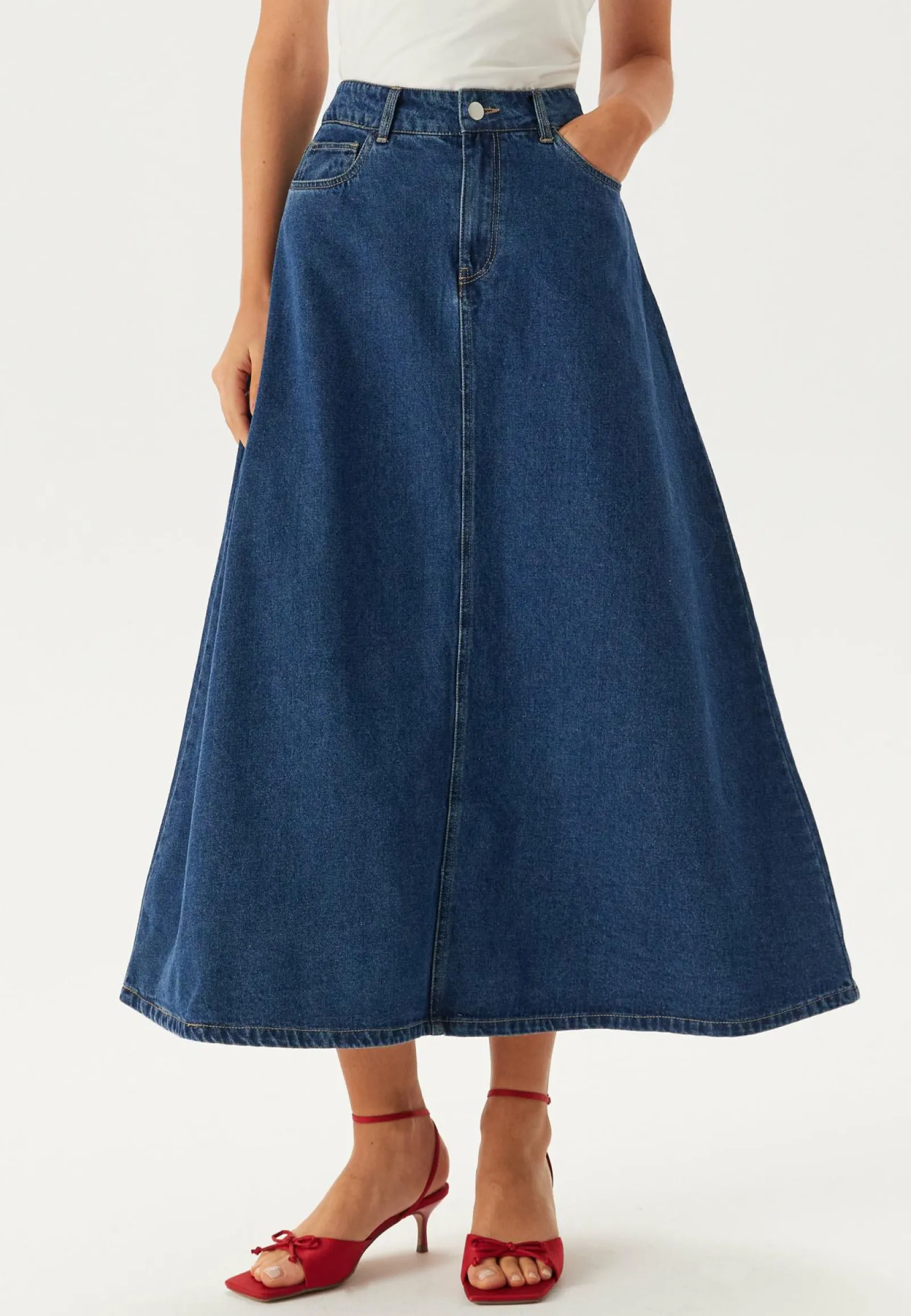 Pieces Farkkuhameet|Farkkuhame*Pcabbi Mw A-shape Ankle Skirt