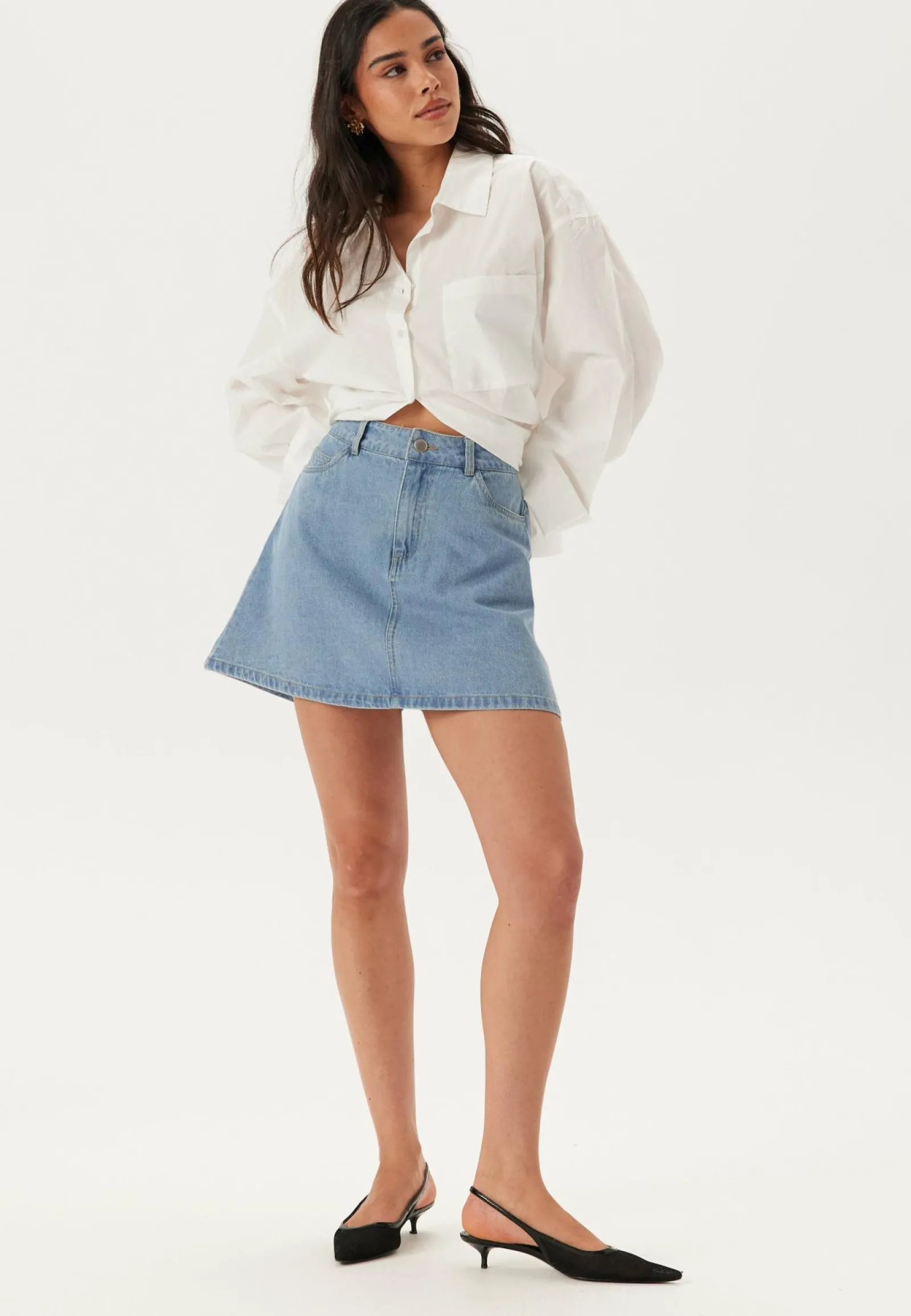 Pieces Farkkuhameet|Farkkuhame*Pcabbi Mw A-shape Skirt