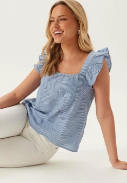 Pieces Hihattomat Topit*Pcapia Sl Square Neck Top