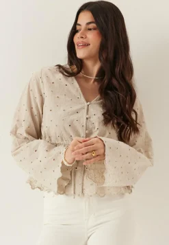 Pieces Kuviolliset Puserot|Tunikat Ja Puserot*Pcarmorine Ls Embroderi Top