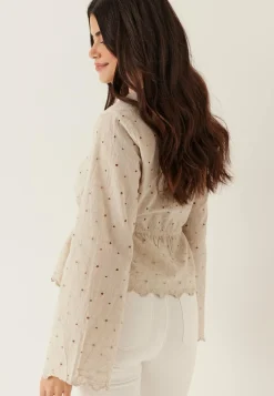 Pieces Kuviolliset Puserot|Tunikat Ja Puserot*Pcarmorine Ls Embroderi Top