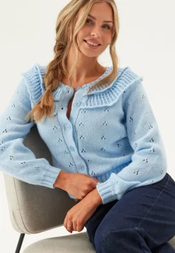 Pieces Neuletakit Ja Neuleet|Neuletakit*Pcdavis Ls O-neck Frill Cardigan