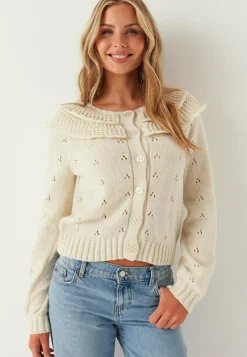 Pieces Neuletakit Ja Neuleet|Neuletakit*Pcdavis Ls O-neck Frill Cardigan