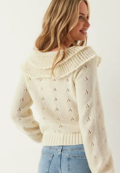 Pieces Neuletakit Ja Neuleet|Neuletakit*Pcdavis Ls O-neck Frill Cardigan