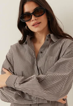 Pieces Ruutu- Ja Raidalliset Puserot Ja Paidat|Paidat*Pcemmy Ls Loose Shirt