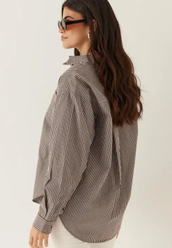 Pieces Ruutu- Ja Raidalliset Puserot Ja Paidat|Paidat*Pcemmy Ls Loose Shirt