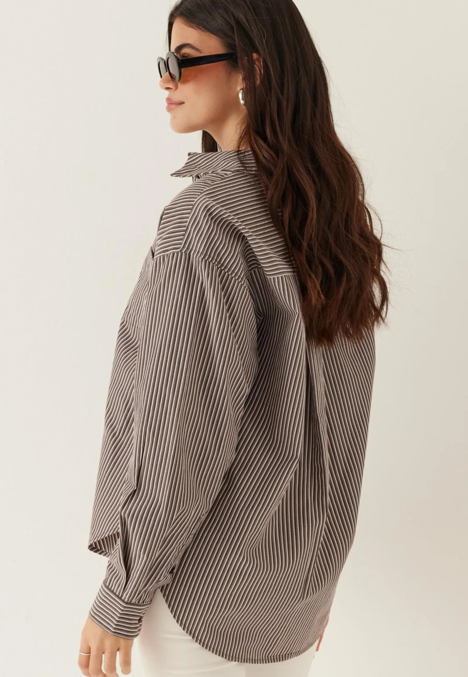 Pieces Ruutu- Ja Raidalliset Puserot Ja Paidat|Paidat*Pcemmy Ls Loose Shirt