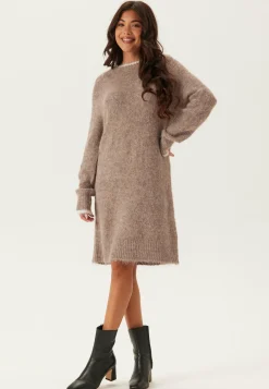 Pieces Pitkähihaiset Mekot|Neulotut Mekot*Pcivy Ls Contrast Knit Dress