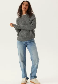 Pieces Neulepuserot|Neulotut Neulepuserot*Pcivy Ls O-neck Contrast Knit