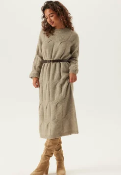 Pieces Pitkähihaiset Mekot|Midimekot*Pcjenna Ls Cable Knit Midi Dre