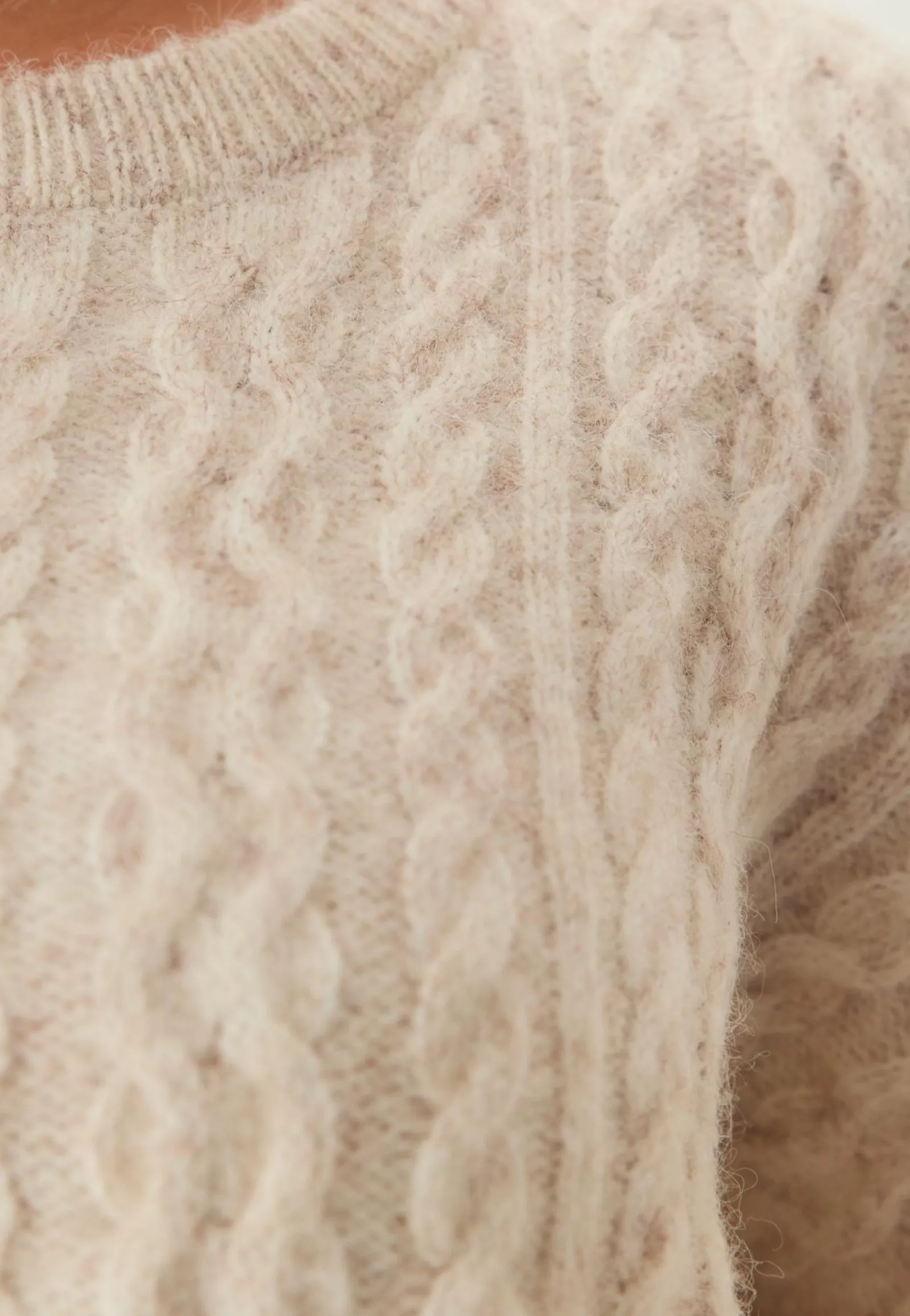 Pieces Neulepuserot|Neulotut Neulepuserot*Pcjisa Ls O-neck Long Cabel Knit