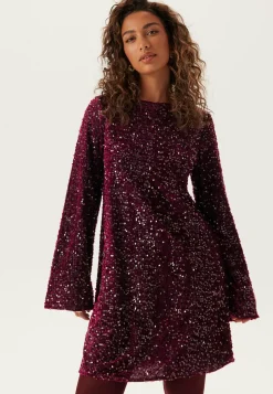 Pieces Joulumekot|Paljettimekot*Pckam Ls Deep Back Bow Dress