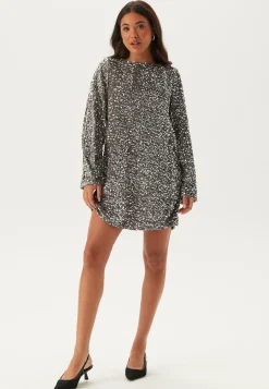 Pieces Paljettimekot|Pitkähihaiset Mekot*Pckam Ls Deep Back Bow Dress