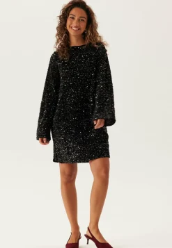 Pieces Uudenvuoden Mekot|Paljettimekot*Pckam Ls Deep Back Bow Dress