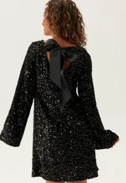 Pieces Uudenvuoden Mekot|Paljettimekot*Pckam Ls Deep Back Bow Dress
