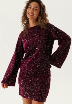 Pieces Pitkähihaiset Topit|Juhlatopit*Pckam Ls Deep Back Bow Top