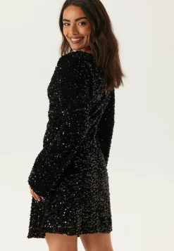 Pieces Uudenvuoden Mekot|Paljettimekot*Pckam Ls V-neck New Dress Jrs