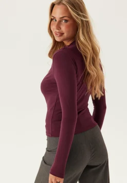 Pieces Pitkähihaiset Topit|Perustopit*Pcmadison Ls Draped Top Jrs