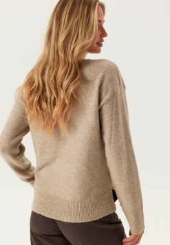 Pieces Neulepuserot|Neulotut Neulepuserot*Pcmalou Ls O-neck Cutline Knit