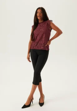 Pieces Hihattomat Topit|Pitsitopit*Pcolline SL Lace Top